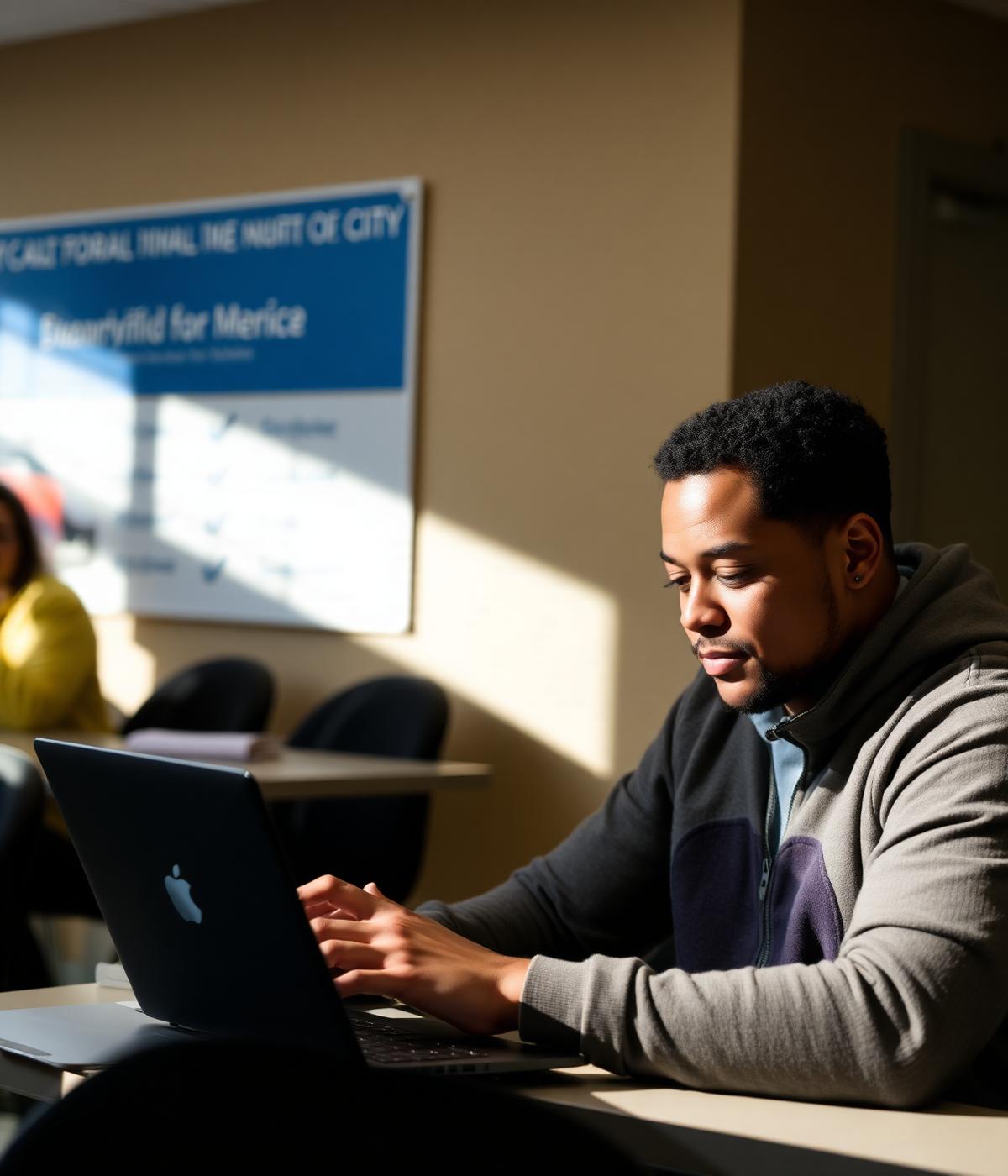New York City resident using the career portal at a Workforce1 Career Center